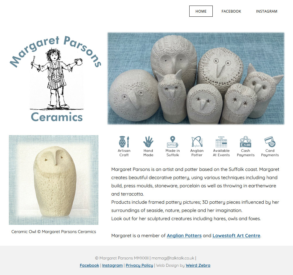 Margaret Parsons Ceramics Website