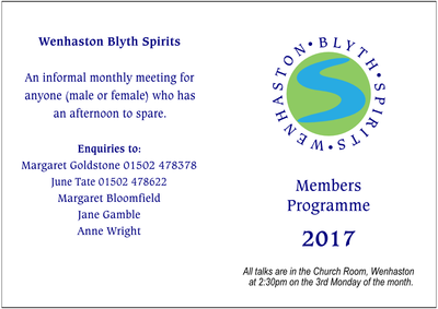 A6 Programme for Wenhaston Blyth Spirits