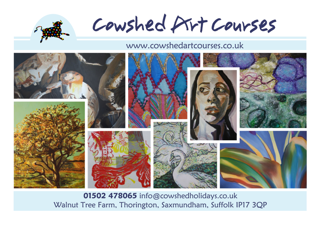 A5 Postcard for Cowshed Art Courses