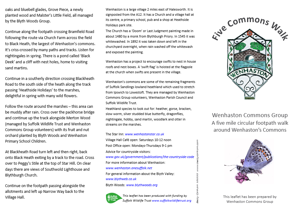 Wenhaston Commons Group 'Five Commons Walk' Leaflet