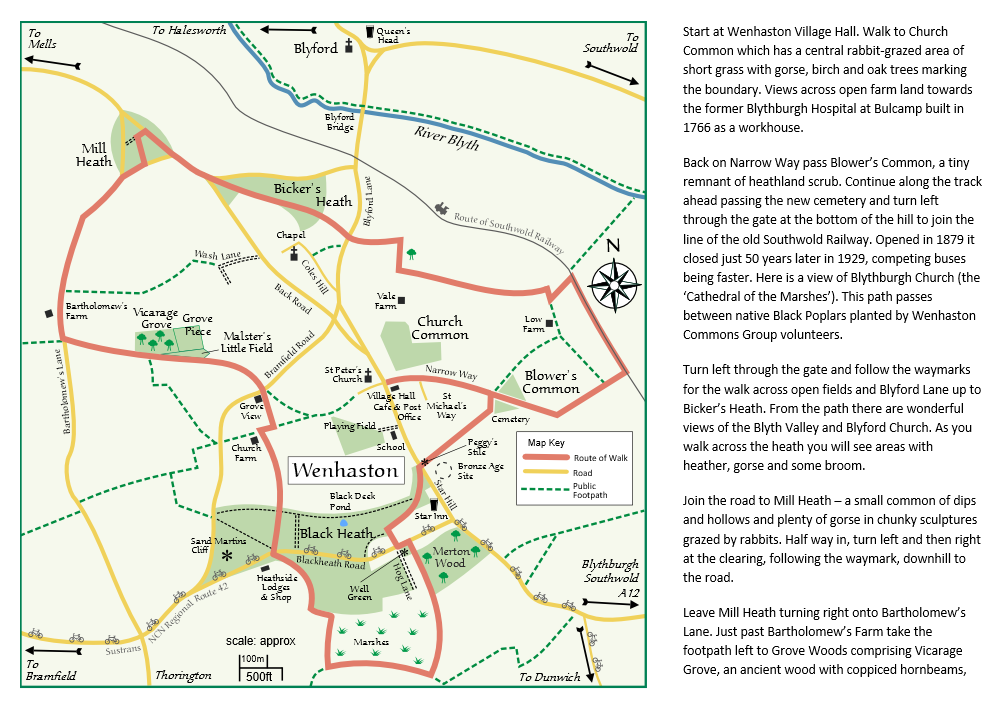 Wenhaston Commons Group 'Five Commons Walk' Leaflet