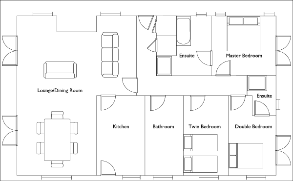 Floor Plan for a holiday property