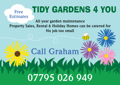 A6 Flyer for Tidy Gardens 4 You