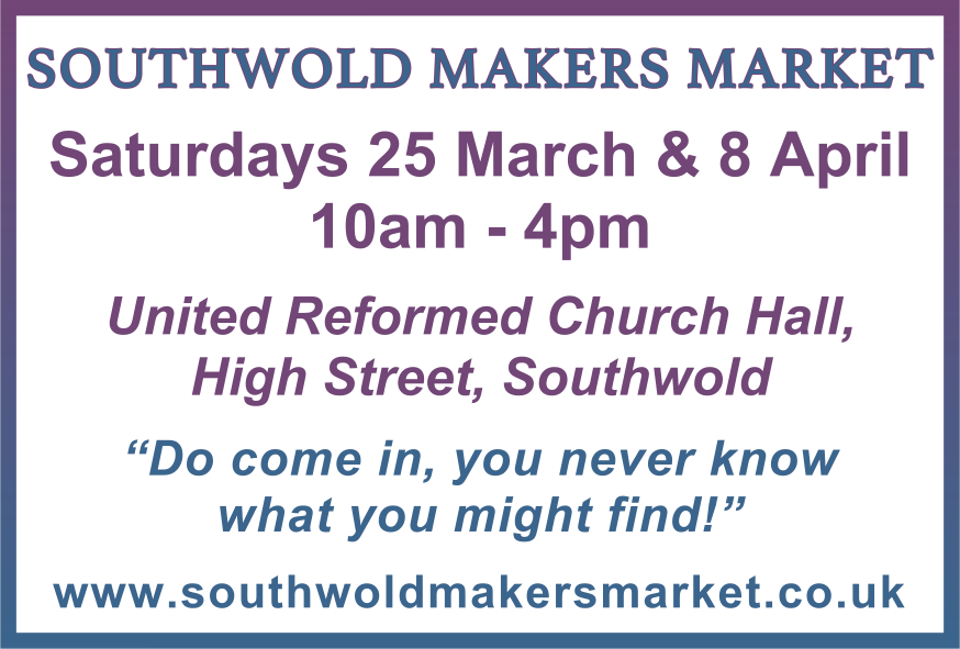Advert for Southwold Makers Market in the local Community News